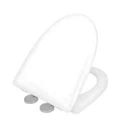 Elegant Casa A-24 45x36cm Polypropylene White Oval Shape Toilet Seat Cover