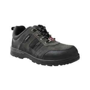 Lancer Composite FRP Toe Buff CG & Suede Leather Grey Men Industrial Safety Shoes, TP-214 DD/CT GREY, Size: 6