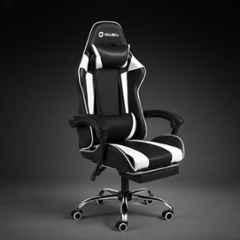 Cellbell Konquer Faux Leather High Back White & Black Gaming Chair, C301