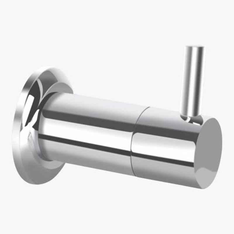 Kerovit Nucleus Silver Chrome Finish Concealed Stop Cock Trims with Flange, KB111032