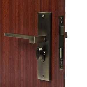 Handle Waala LB306 8 inch 60mm Stainless Steel Antique Brass Finish Cylindrical Plate One Side Key Mortise Door Lock Set