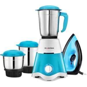 Moonstruck 750W ABS & Steel Blue Mixer Grinder with 3 Jars & Iron Combo, CM-2