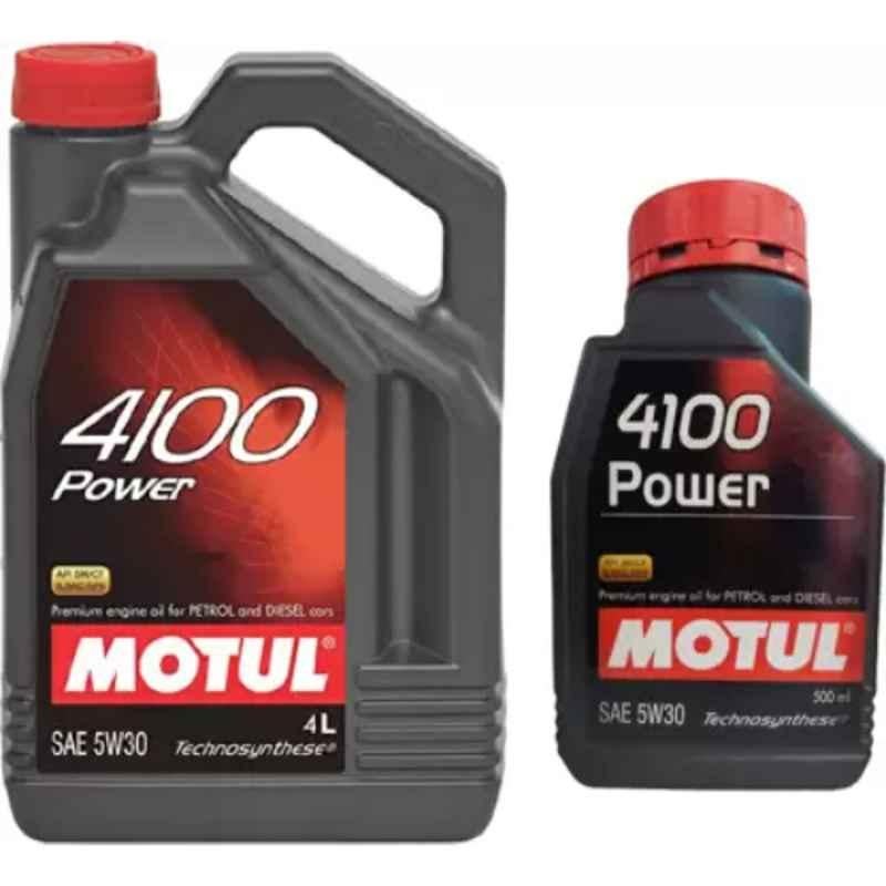 Buy Motul 4100 Power 5W30 4.5L Technosynthese Engine Oil (Pack of 2) Online  At Best Price On Moglix