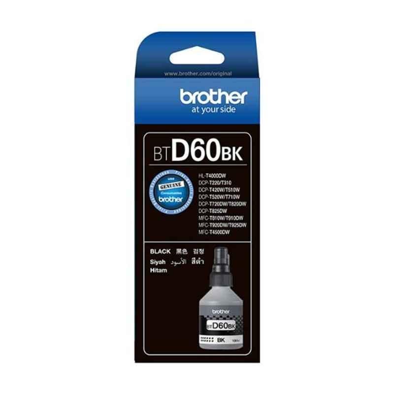 Brother Genuine 108ml Black Ultra High Yield Ink Bottle, BTD60BK