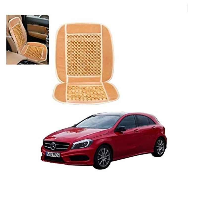 Kozdiko Wooden Bead Seat with Beige Velvet Border for Mercedes Benz A-Class