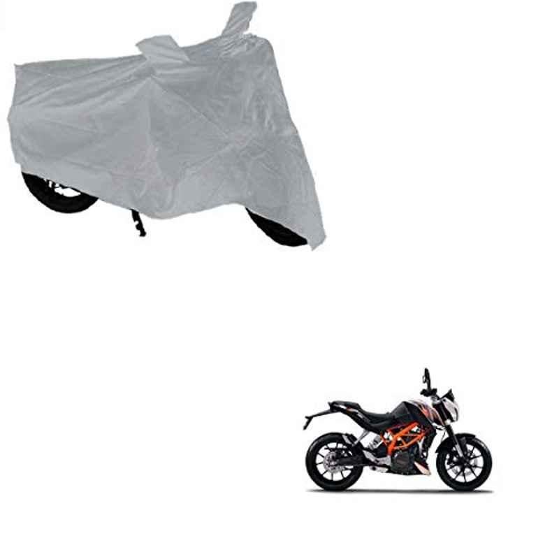 Kozdiko Polyester Matty Silver Dust & Waterproof Bike Body Cover for KTM Duke 390 ABS