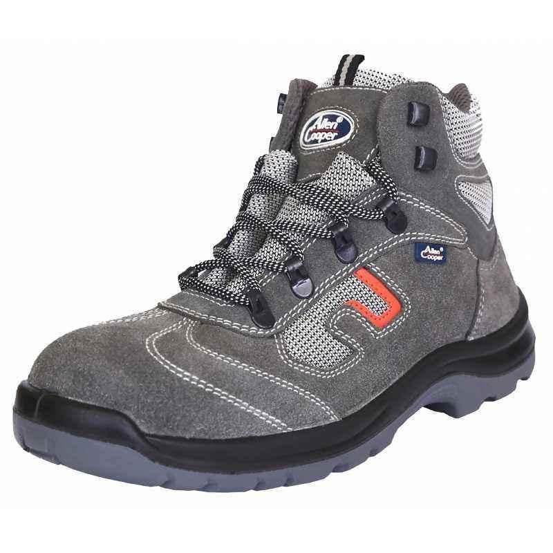 Allen Cooper AC-1464 Antistatic & Heat Resistant Grey Work Safety Shoes, Size: 7