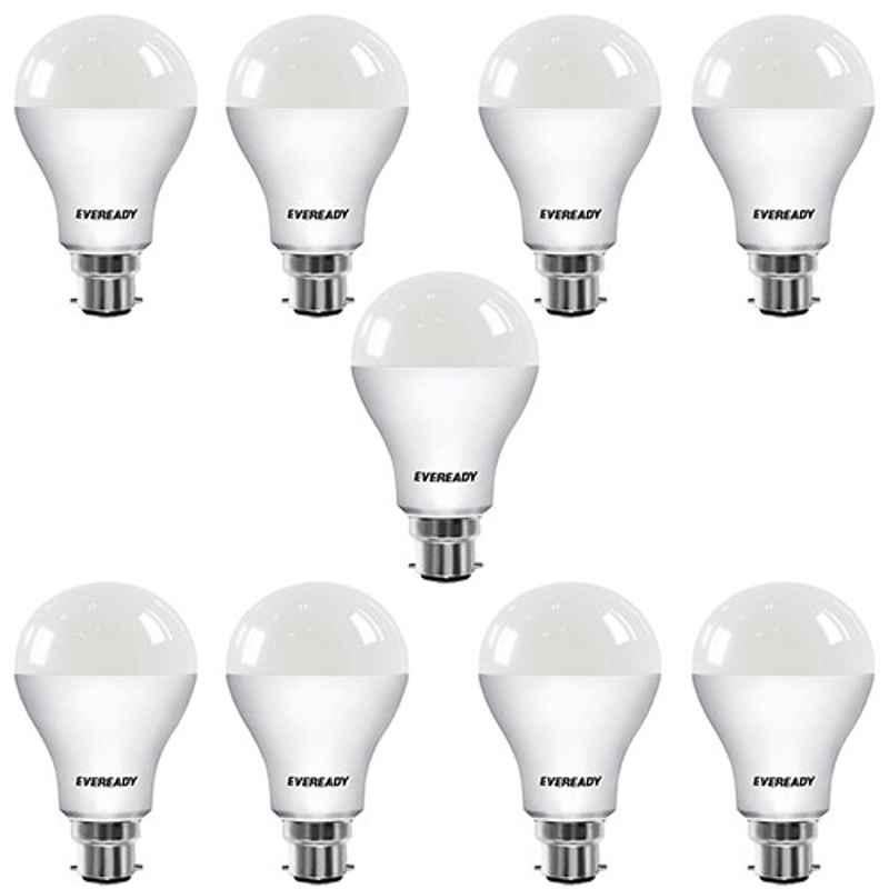 Eveready 12W 1200lm B22D Cool Day White Round LED Bulb (Pack of 10)
