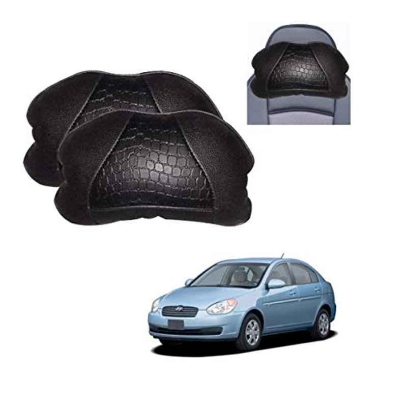 Kozdiko 2 Pcs Black Neck Rest Cushion Pillow Set for Hyundai Old Verna