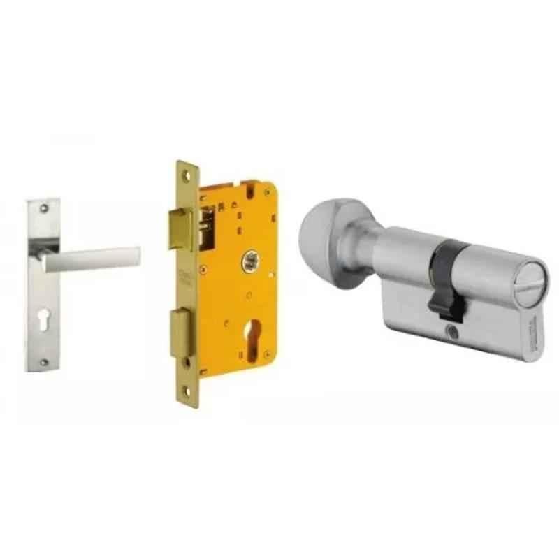 Dorset HL Series Eden 60mm Stainless Steel Door Handle Lock Set with Coin & Knob (Pack of 3)
