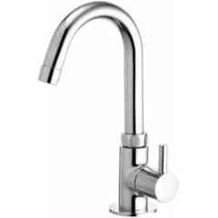 Senkiddpro Prime Brass Chrome Finish Wall Mounted 360 Degree Moving Swan Neck Sink Tap