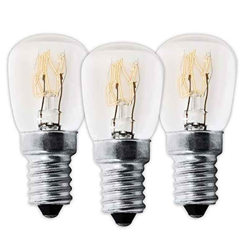 4vwin 15W E14 Incandescent Small Edison Screw Bulb (Pack of 3)