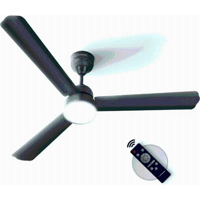 Longway Luminair 1200 mm 3 Blade ceiling fan Anti Dust Decorative with Remote control ,BLDC,5 Star, Led light Smoke brown color with 5 year warranty