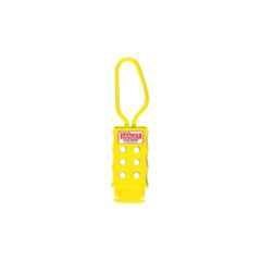 Lukko Safety 6 Holes PPCP Yellow Non Conductive Safety Lockout Hasp, Jaw Size: 33.6-80 mm, LS-H65