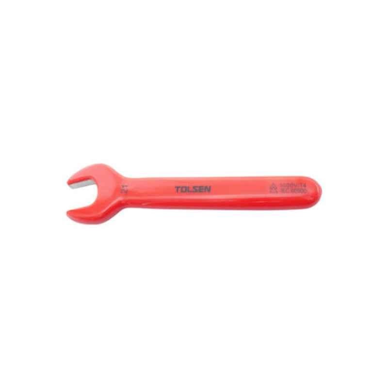 Tolsen 11mm Red Dipped Insulated Open End Wrench, 40111
