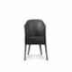Shearling Maria Vinyl Leatherette Grey Gunmetal Designer Upholstered Arm Chair
