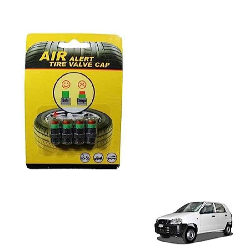 Kozdiko 4 Pcs Plastic Air Alert Car Tyre Valve Caps Set for Maruti Suzuki Alto