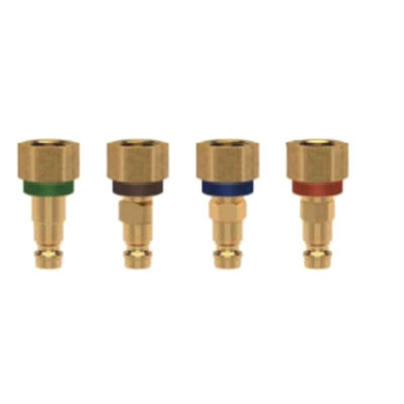 Ludecke ESMK14NIABBR G1/8 Double Shut Off Safety Quick Plug with Female Thread Connect Coupling