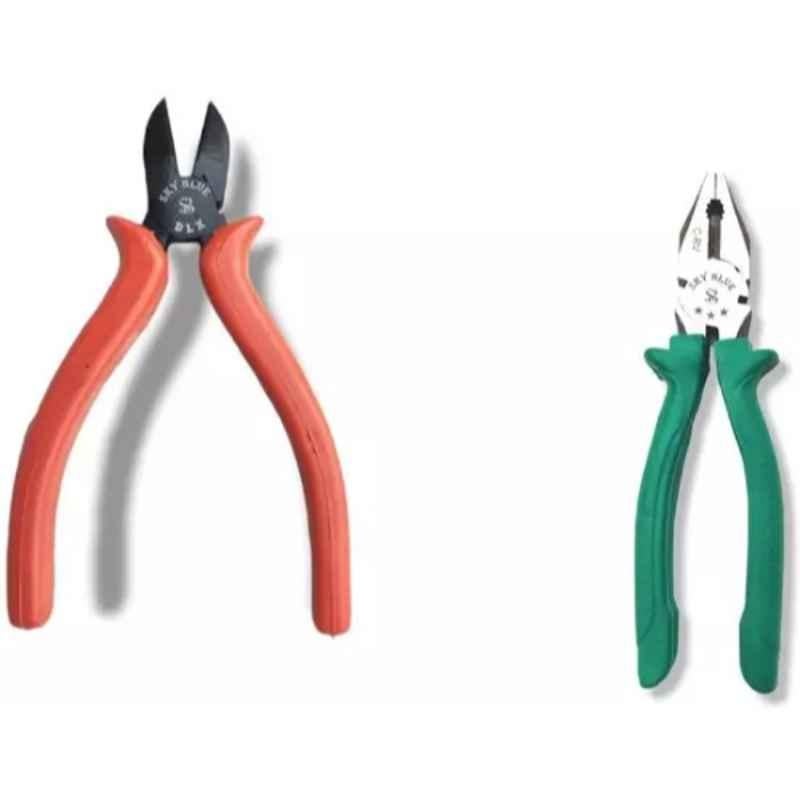 Sky Blue 2 Pcs 7.8 inch Lineman Plier Combo, SBE_PLIER_COMBO_MOD_00662
