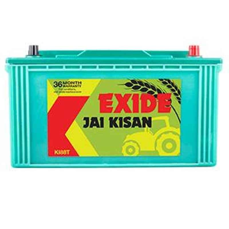 Exide Jai Kisan 12V 88Ah Left Layout Battery, KI88T