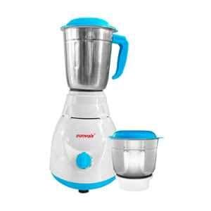 Zunvolt Power MG5 500W ABS White & Turquoise Mixer Grinder with 2 Jars