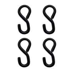 Trion Products Carbon Steel Rubber Coated Heavy Duty S Hooks for 1 inch Ratchet Tie Down Straps, TP2026SH1 (Pack of 4)