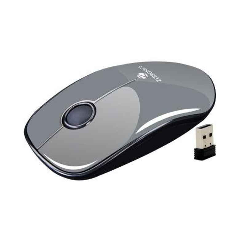 Zebronics 2.4GHz Black Wireless Optical Mouse, ZEB-AQUA