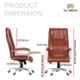 Da URBAN Vintage Leatherette Tan High Back Revolving Executive Chair for Home & Office