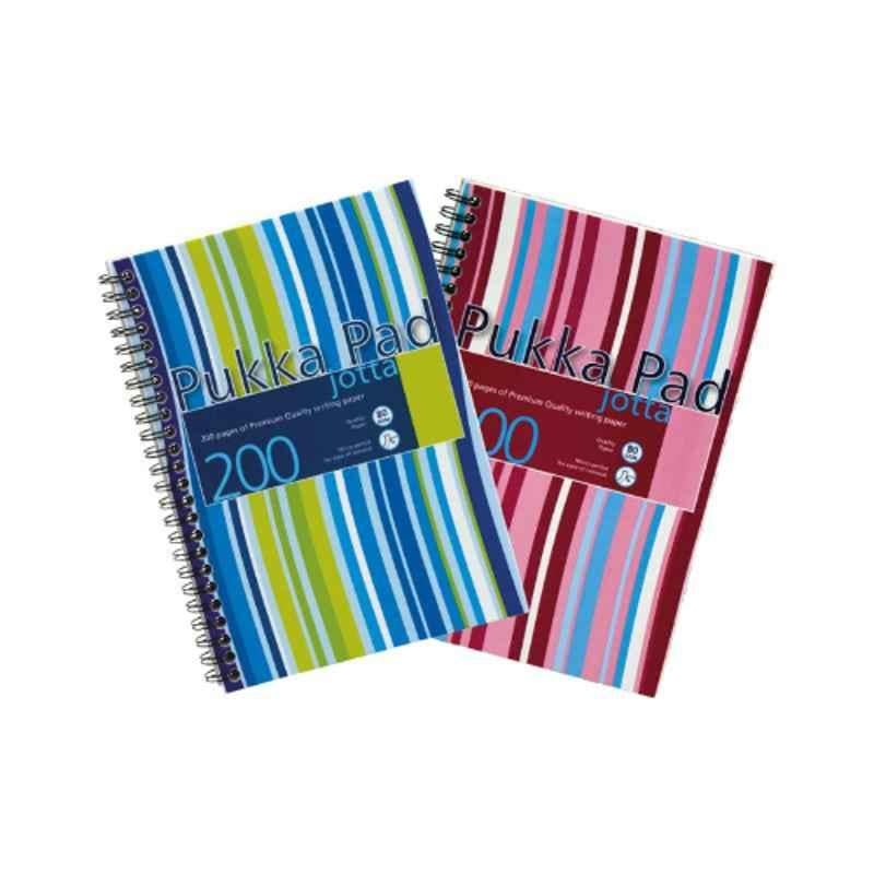 Pukka Pad Jotta A5 80 GSM 200 Sheets Assorted Wire bound line Ruled Paper
