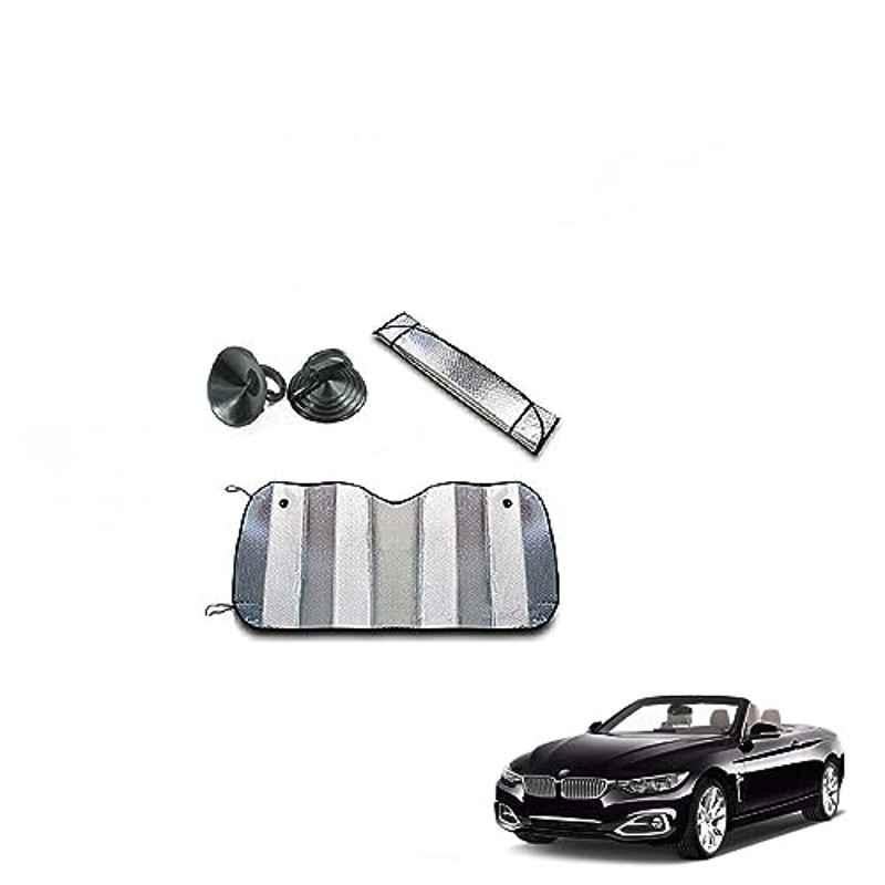 Kozdiko Aluminium Foil UV Protection Silver Windshield Sun Shade for BMW 4 Series