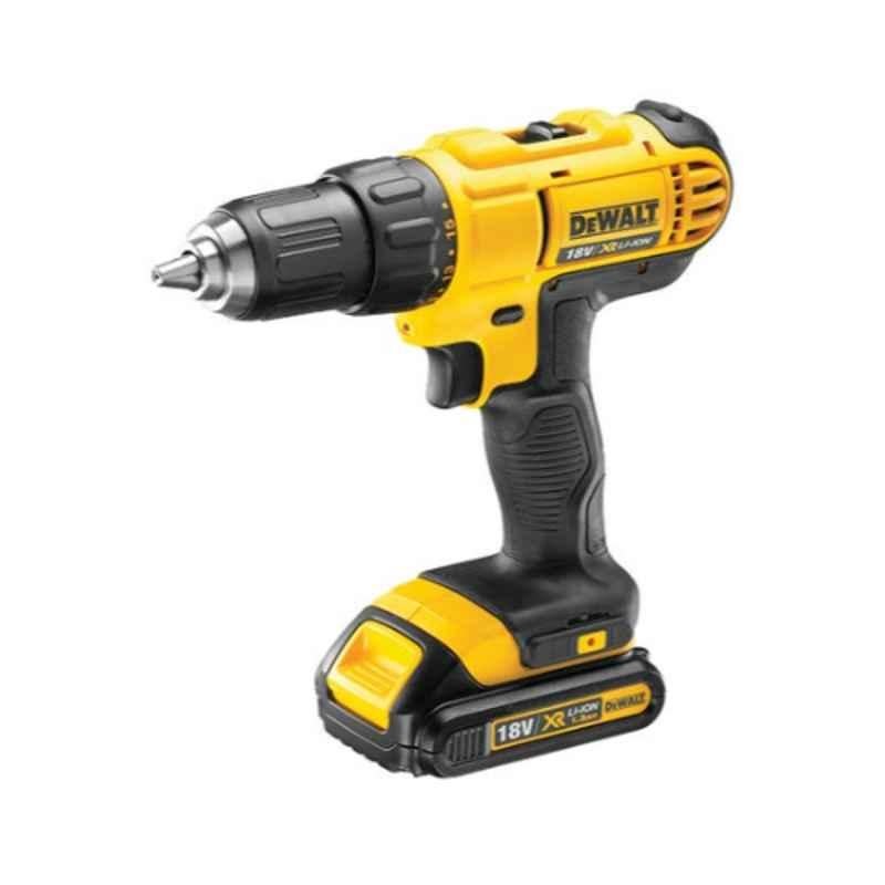 Dewalt 13mm 18V Black & Yellow Cordless Drill With 2 Battery