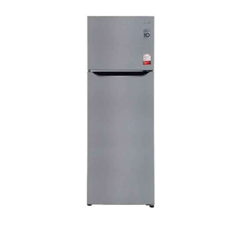 LG 308L 2 Star Shiny Steel Frost Free Double Door Refrigerator with Smart Inverter Compressor, GL-S322SPZY