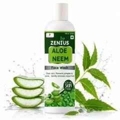 Zenius India 200ml Aloe Neem Facewash with Mulethi, Manjeeth, Haridra & Tulsi for Clear Skin, Prevent Pimple, Acne & Gently Removes Impurities