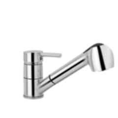 Somany Florence Brass Chrome Finish TM Pullout Single Lever Sink Mixer, 272110190061
