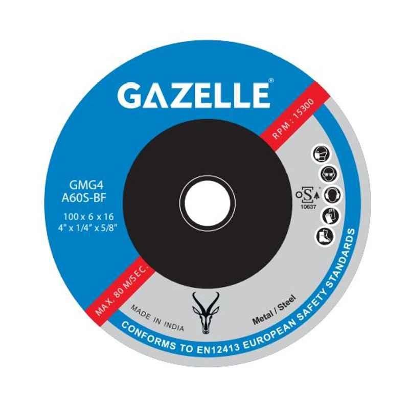 Gazelle 115x6x22mm A24RS-BF Grinding Disc Metal Grinding Wheel, GMC4.5-RAP