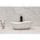 Bassino Art 45.5x34.5x14cm Ceramic White & Black Wash Basin, GR_094
