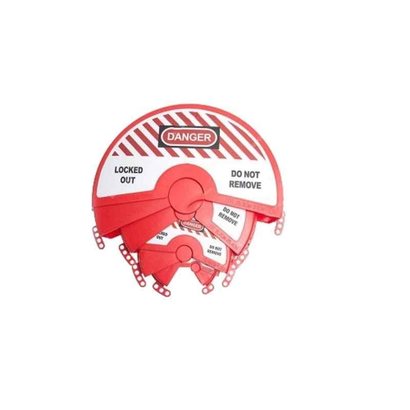Loto-Lok 5 Pcs 25-330mm Polypropylene Red Rotating Wheel Valve Lockout Set, VL-MST-F485