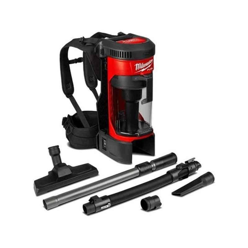 Milwaukee 18V Red & Black Cordless Fuel 3-in-1 Backpack Vacuum Dust Extractor, M18FBPV-0