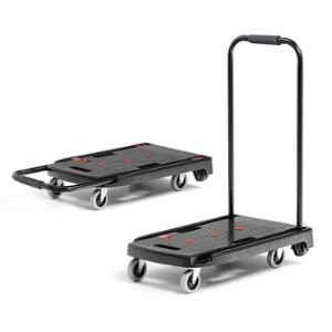Corvids 100kg Plastic Black Folding Platform Trolley with 2 Years Warranty, CPT-SP100