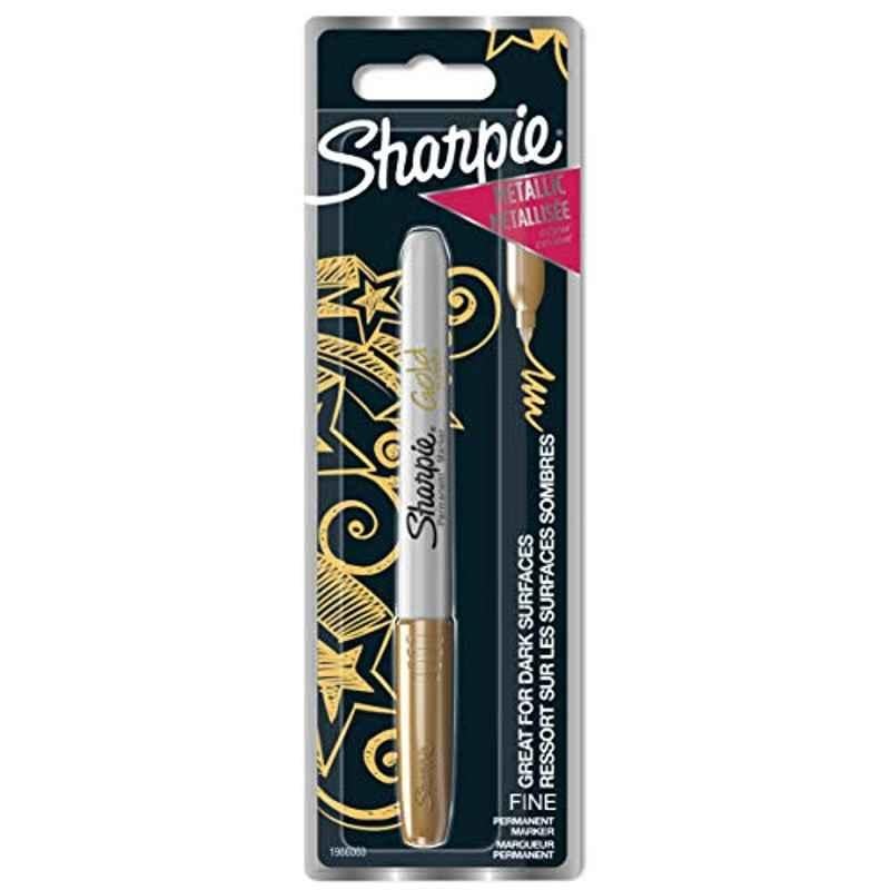 Sharpie 1.4mm Metallic Gold Fine Tip Permanent Marker, 1986003