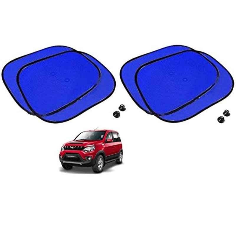 Kozdiko 4 Pcs Blue Chipkoo Car Window Sunshade Curtain Set for Mahindra NuvoSport, koz_82819