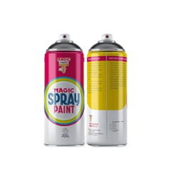 Magic Paints 2 Pcs 400ml Matt White Metallic Acrylic Spray Paint Set for Metal, Wood, Walls & Automotive