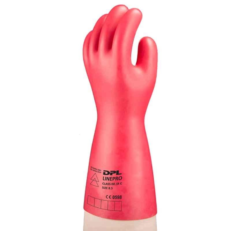 DPL LINEPRO GLV-RDSC-CL00 Red Straight Cuff Cut Electrical Insulated Lineman Glove, Size: 8