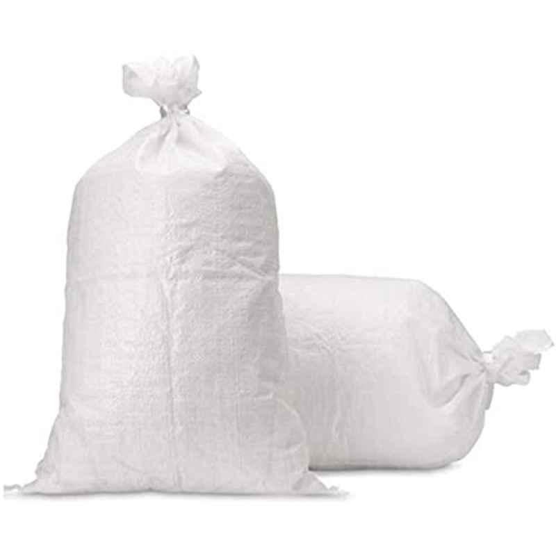 Abbasali White Polypropylene Woven Bag, Size: Large (Pack Of 20)