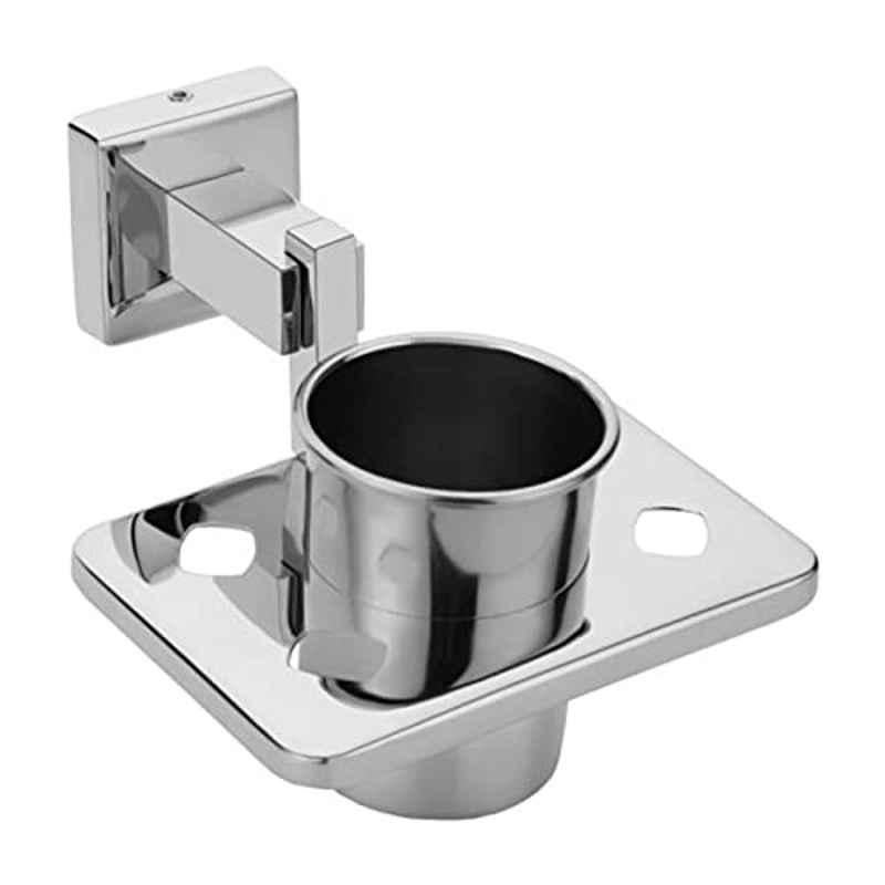 Ruhe 304 Stainless Steel Wall Mounted Square Tumbler Holder/Tooth Brush Holder, 12-0303-01