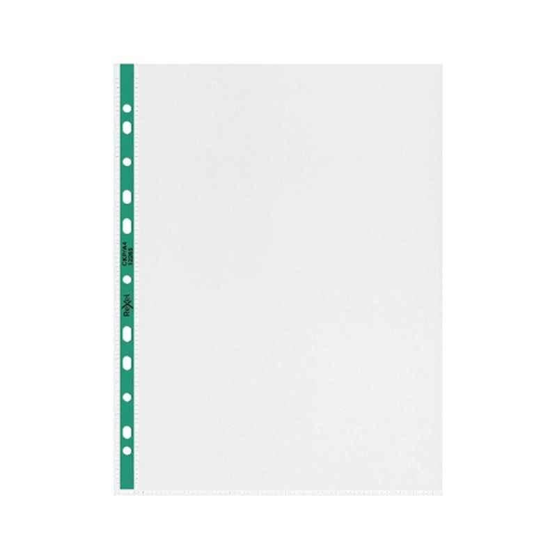 Rexel 12265 A4 Crystal Clear Premium Reinforced Punched Pocket (Pack of 100)