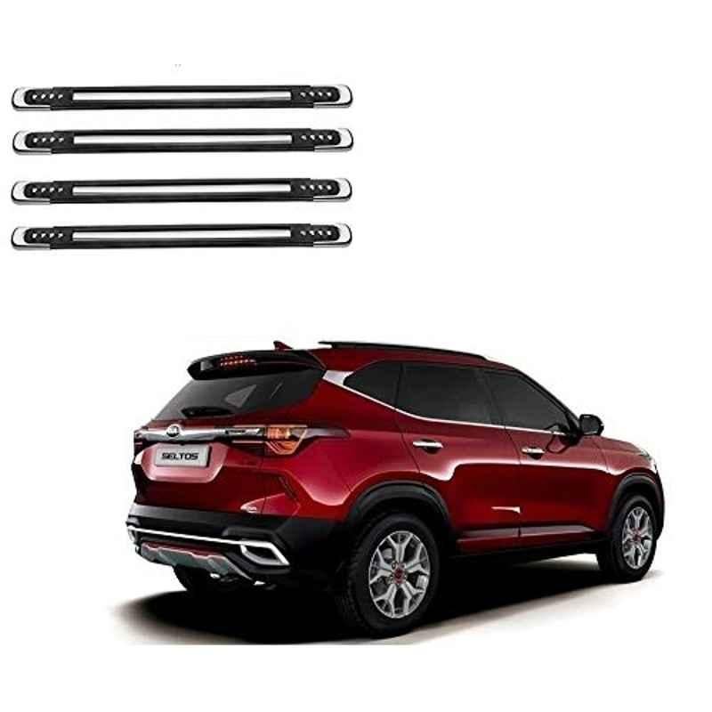Kozdiko 4 Pcs Designer Black Bumper Protector Set for Kia Seltos, Koz-21065