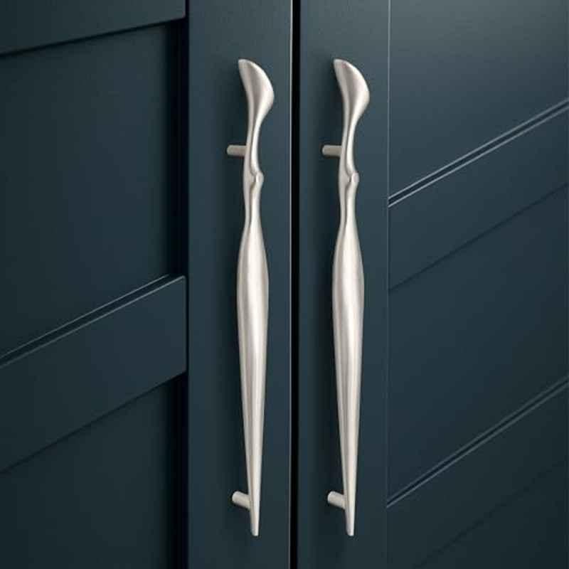 Plantex 224mm Zinc Satin Pull Cabinet Handle for Home & Office, APS-DTC-9136-SATIN-224MM-PK-2 (Pack of 2)