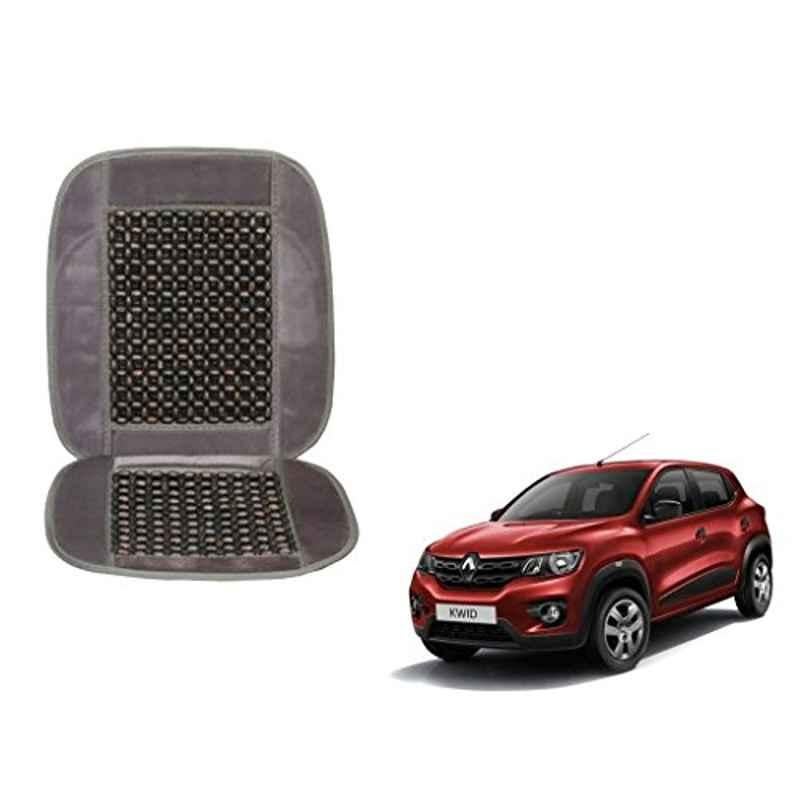 Kozdiko Wooden Beads Car Seat Cushion with Velvet Border for Renault Kwid