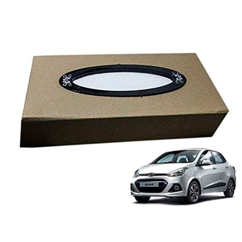 Kozdiko 200 Sheets 100 Pulls Beige Tissue Paper Box for Hyundai Xcent, koz_36003